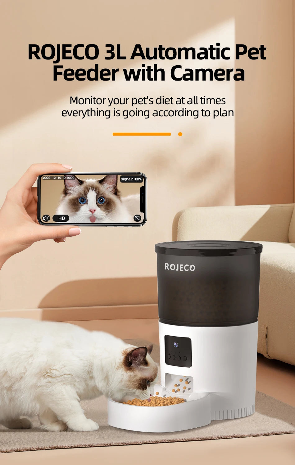 ROJECO Smart Pet Feeder — additional view